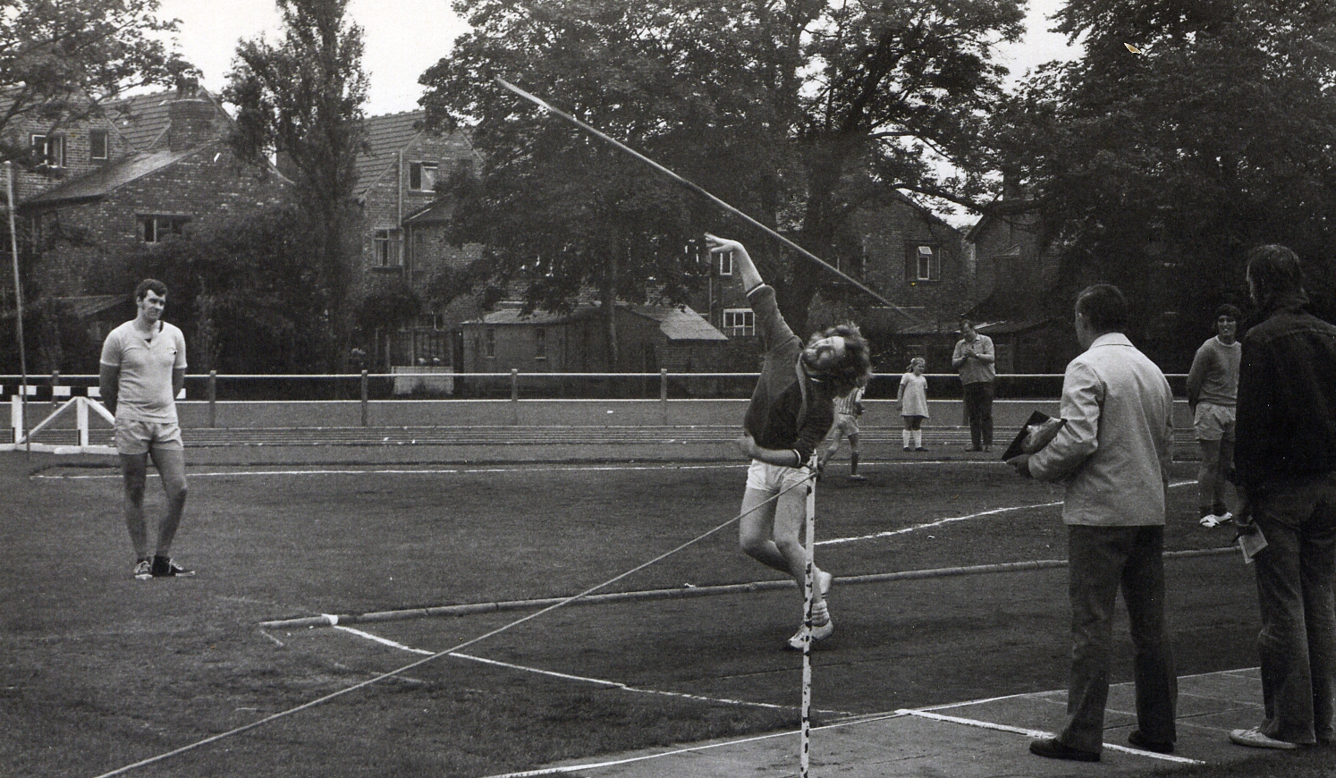 Manchester Central Sports Day<br>Ian Gregory and Harry ??? (watching), Harry Bannister (throwing)